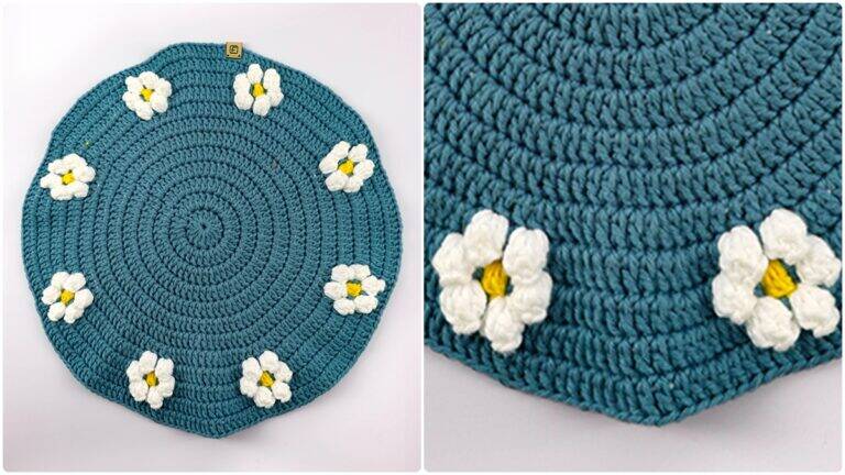 Sousplat de Crochê Daisy: Decore Sua Mesa com Charme!