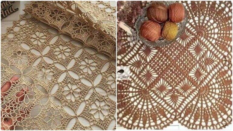 Sousplats de Crochê Quadrado: Elegância Artesanal à Mesa!