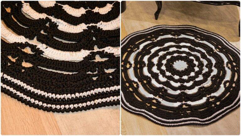 Tapete de Crochê Black & White: Guia Completo!