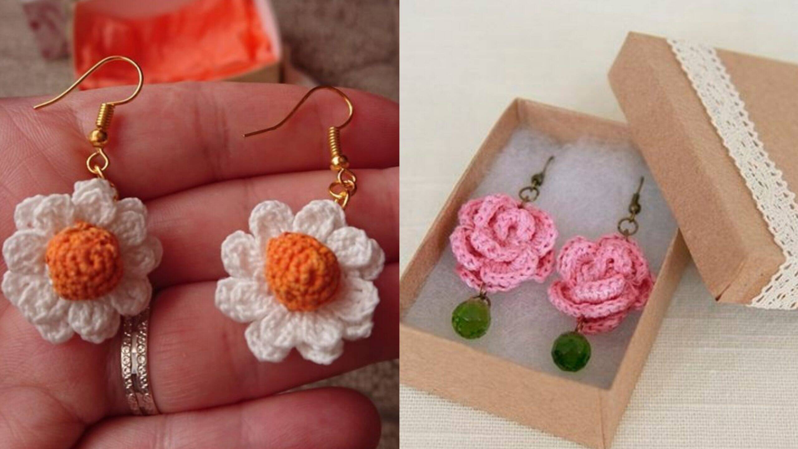 Brincos de Crochê com Gráficos: Para Presentear no Dia das Mães