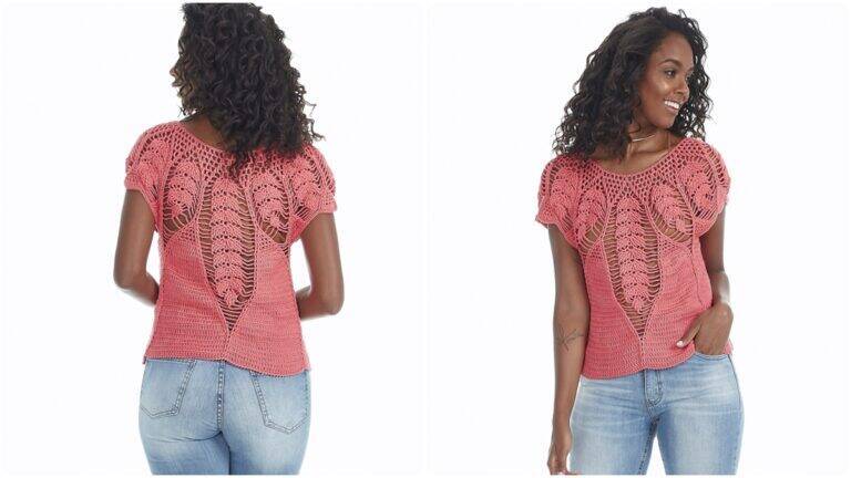 Blusa de Crochê Folhas: Uma Peça Linda e Exclusiva!