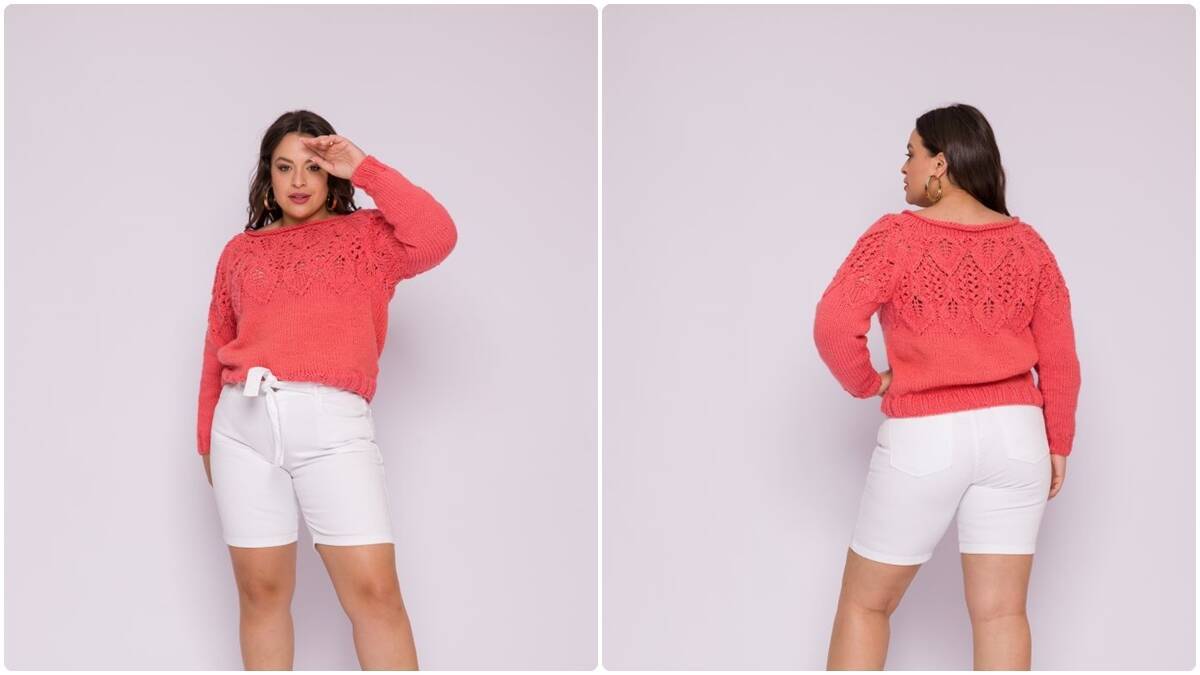 Blusa de Tricô Romã: Visual Profissional e Charmoso!