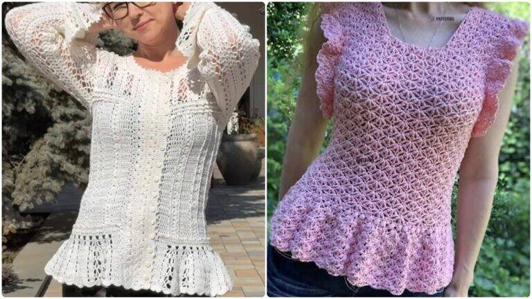8 Blusas de Crochê: Peças Elegantes e Charmosas para Brilhar!