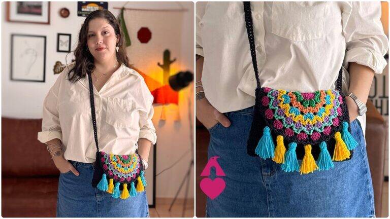 Bolsa em Crochê Colors: Faça uma Peça Linda com Vídeo Aula!