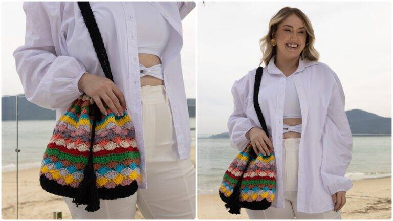 Bolsa de Crochê Colorida: Crie Uma Peça Encantadora!
