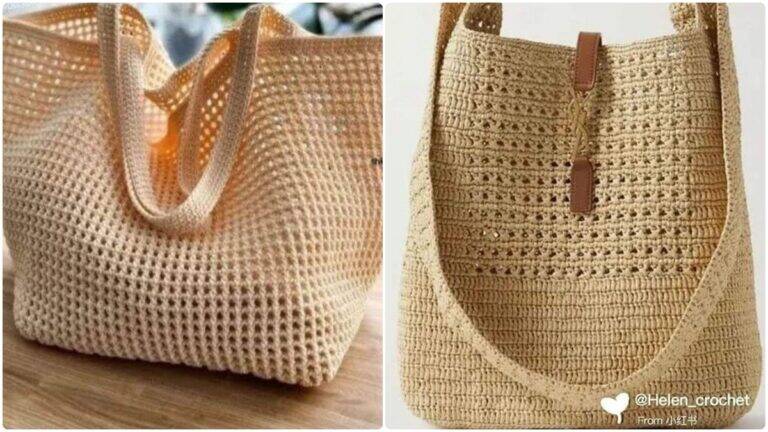 Bolsas de Crochê com Gráficos: Estilo Artesanal Que Encanta!