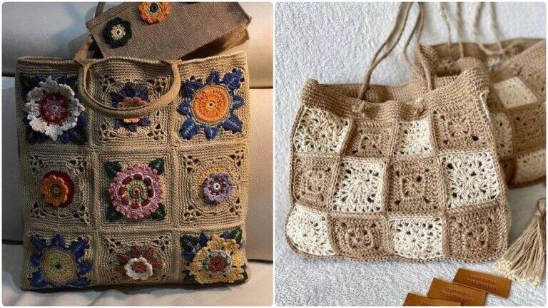 Bolsas de Crochê com Squares: Estilo, Versatilidade e Criatividade