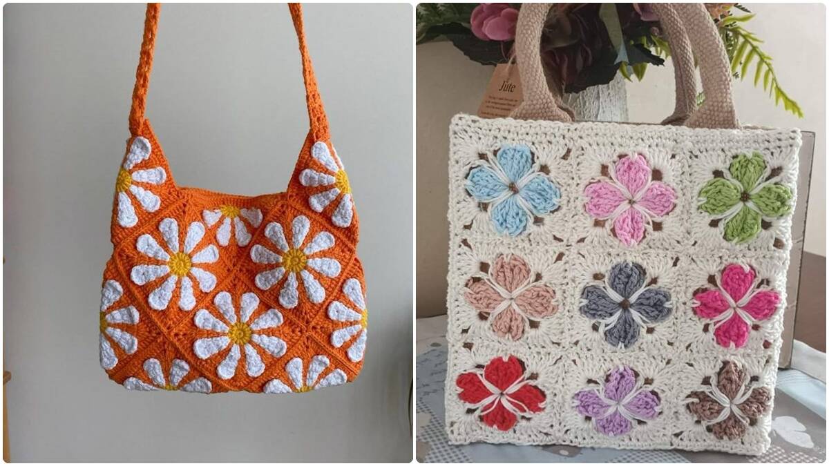 Bolsas de Crochê com Squares Florais: Estilo, Cor e Criatividade!
