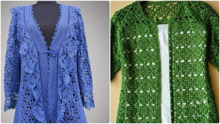 Cardigãs de Crochê: Estilo Artesanal que Aquece com Elegância!
