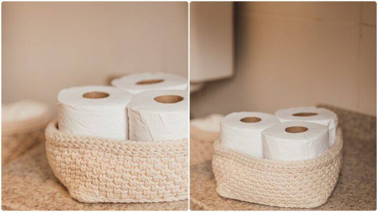 Cesto de Crochê Natural: Decoração Elegante e Funcional!
