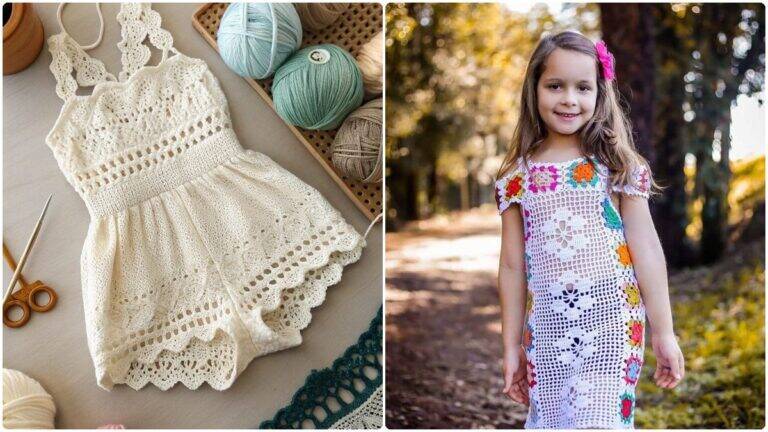 Peças de Crochê Infantil: Estilo e Charme Artesanal!