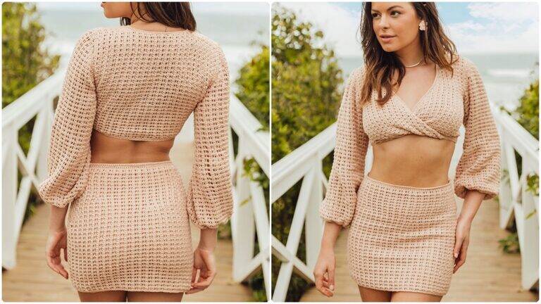 Conjunto de Crochê Saia e Cropped: Faça essas Peças Lindas!