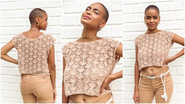 Cropped de Crochê Amêndoa: Aprenda a Criar esse Modelo!