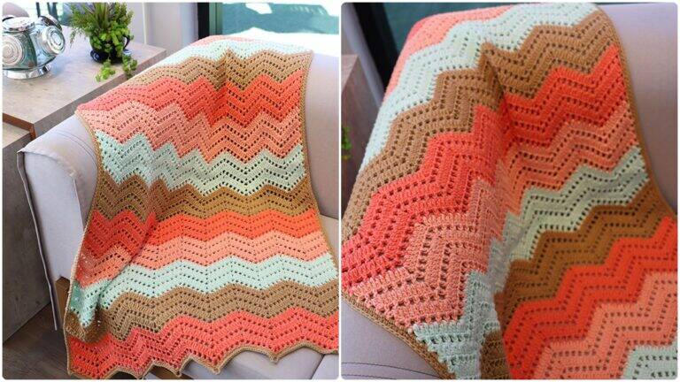 Manta de Crochê Maxcolor Chevron: Guia Completo!