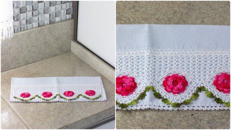 Pano de Prato em Crochê com Rosas: Guia Completo!
