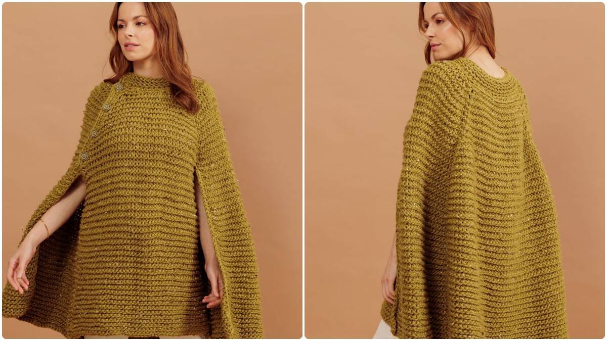 Poncho de Tricô Outono: Uma Peça Estilosa para o Seu Look!