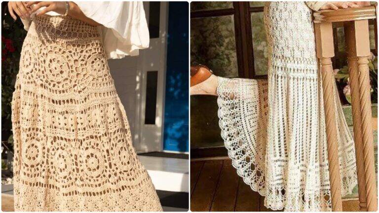Saias de Crochê de Luxo: Elegância Artesanal em Cada Ponto!