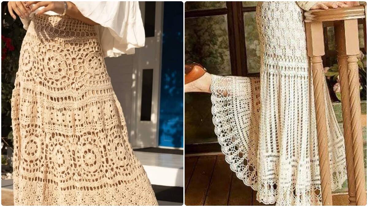 Saias de Crochê de Luxo: Elegância Artesanal em Cada Ponto!