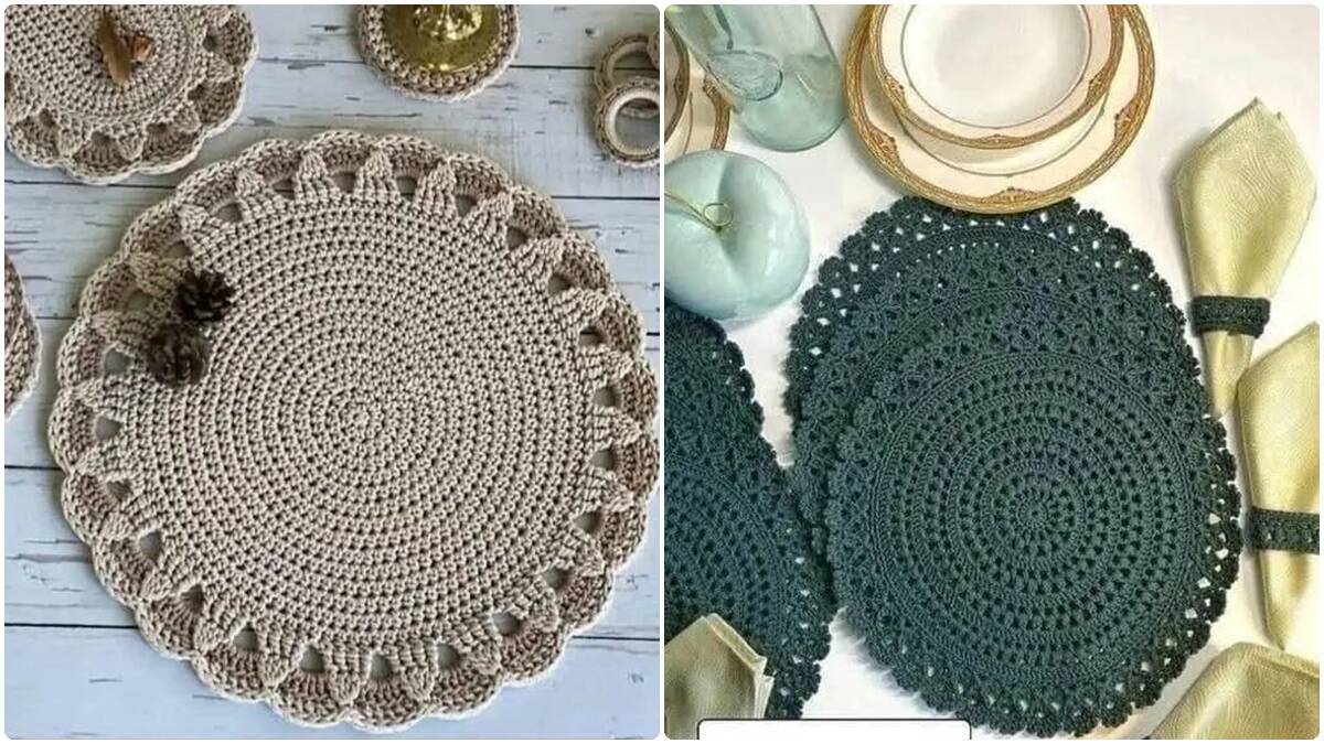 Sousplats de Crochê com Gráficos: Elegância Artesanal à Mesa!