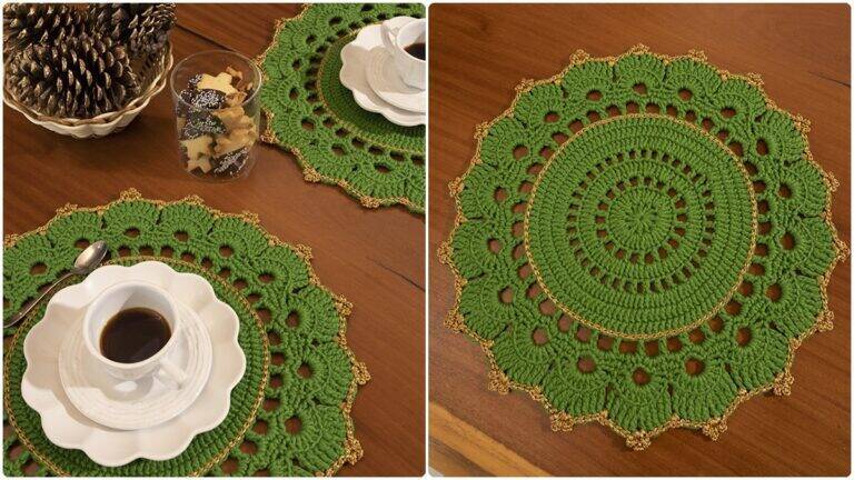 Sousplat de Crochê Trevo: Decoração para a Sua Mesa!