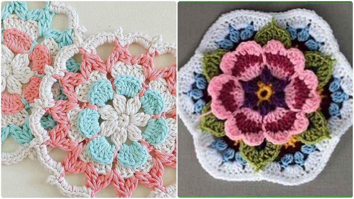 Squares de Crochê Floral para Decoração: Beleza em Cada Ponto!