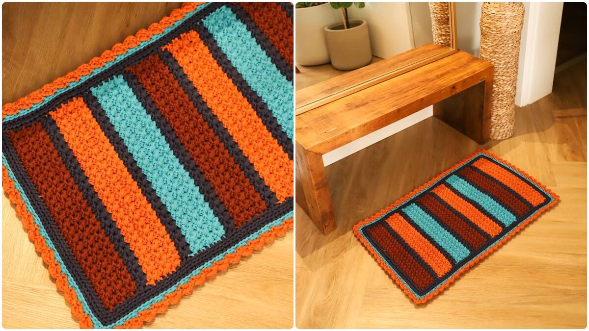 Tapete de Crochê Mar Noturno: Charme Moderno na Decoração!