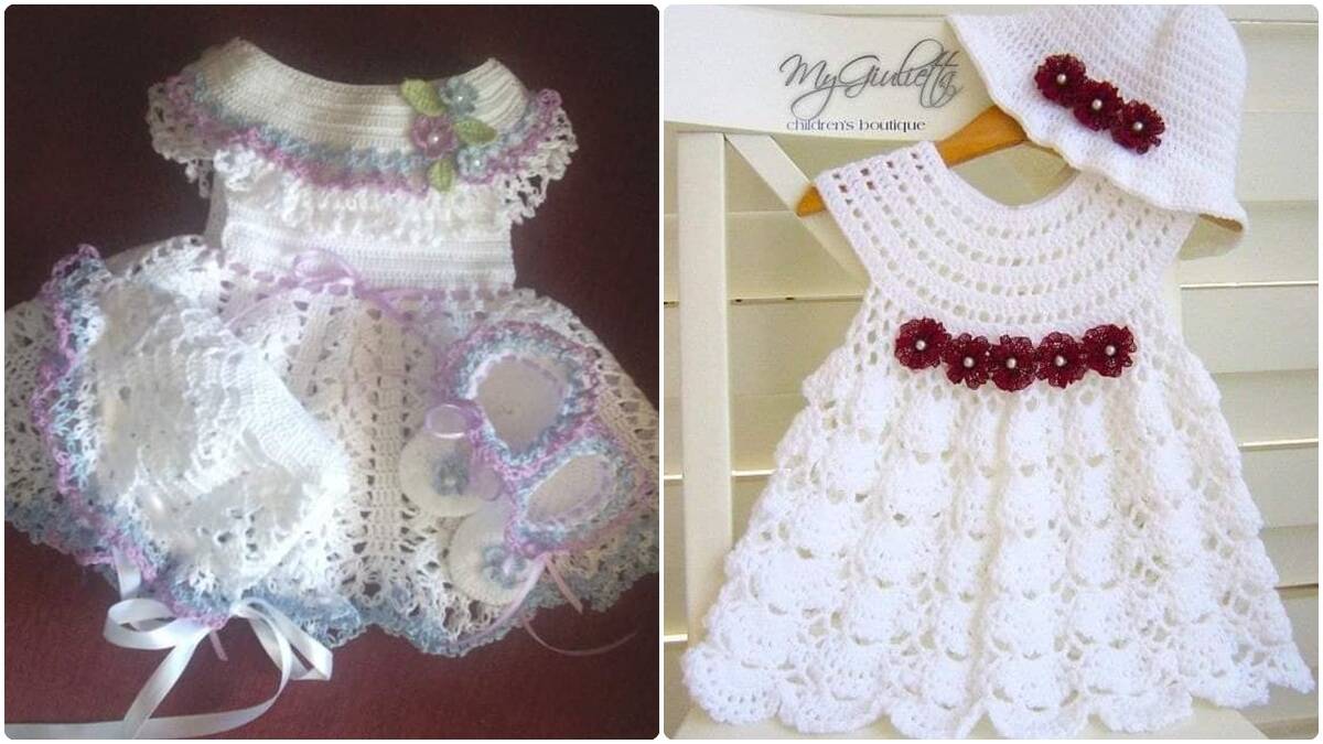 img destaq vestidinhos de crochê infantil