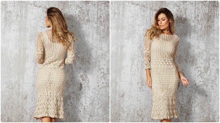Vestido de Crochê Porcelana: Elegância para Qualquer Ocasião!