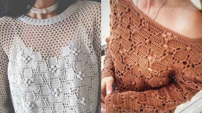 Blusas de Crochê Motivo Floral: Elegância e Delicadeza em Cada Ponto