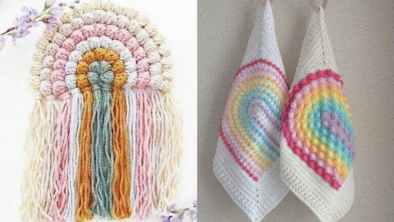 Decoração Infantil com Arco-Íris de Crochê: Encanto, Cor e Afeto