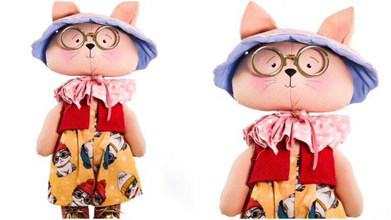 Gatinha Bela em Patchwork: Boneca Fofa e Charmosa!