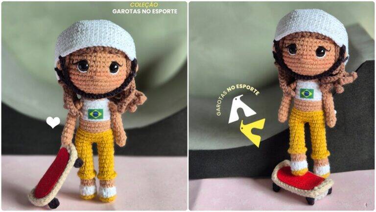 Amigurumi da Skatista: Combine Arte com Esporte e Decore!