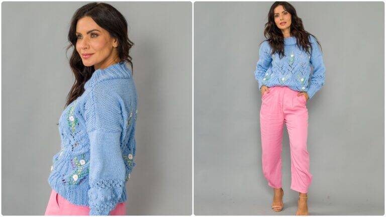 Blusa de Crochê Flor Glow: Crie Essa Peça Charmosa e Linda!