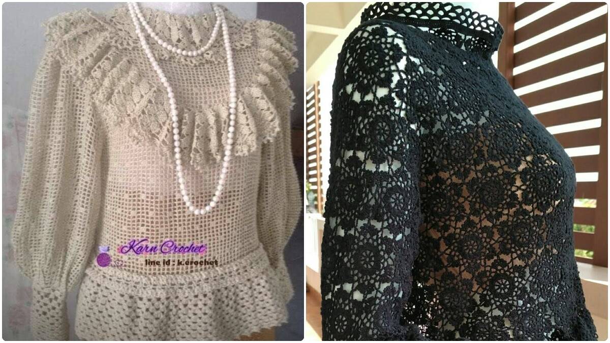 Blusas de Crochê: Estilo Elegante para Vestir com Personalidade!