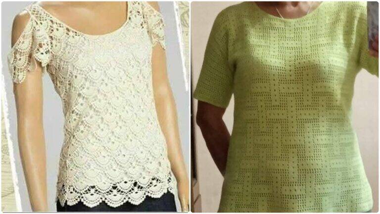 Blusas de Crochê: Crie com Padrões Lindos e Criativos!