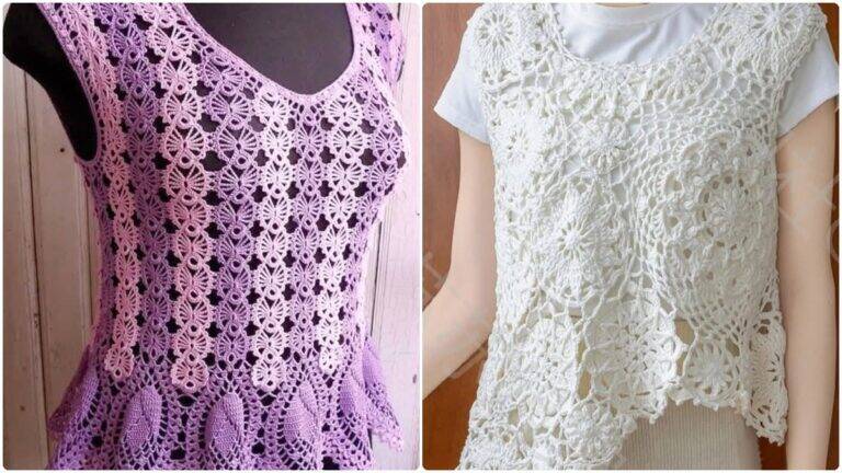 Blusas de Crochê com Motivos Lindos: Estilo Artesanal que Encanta!