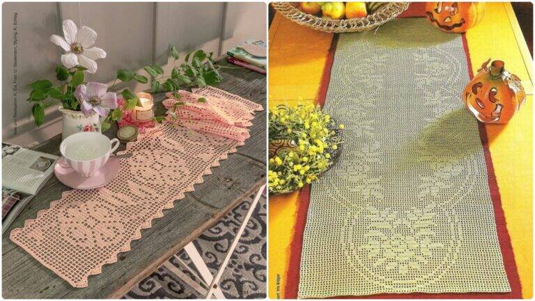 Caminhos de Mesa em Crochê: Sofisticação Artesanal que Valoriza!