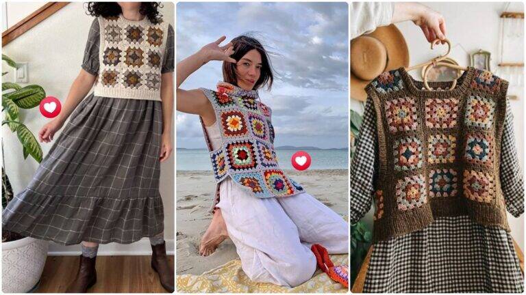 Coletes de Crochê com Quadradinhos da Vovó: Vintage, Moderno e Estiloso!