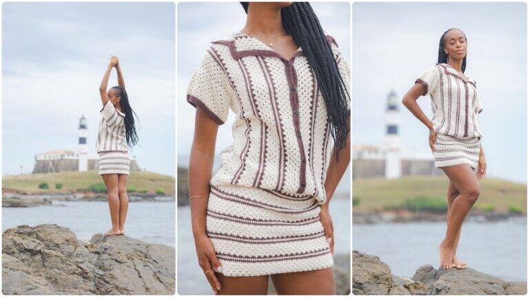 Conjunto de Crochê Polo: Crie Essas Peças Lindas e Charmosas!