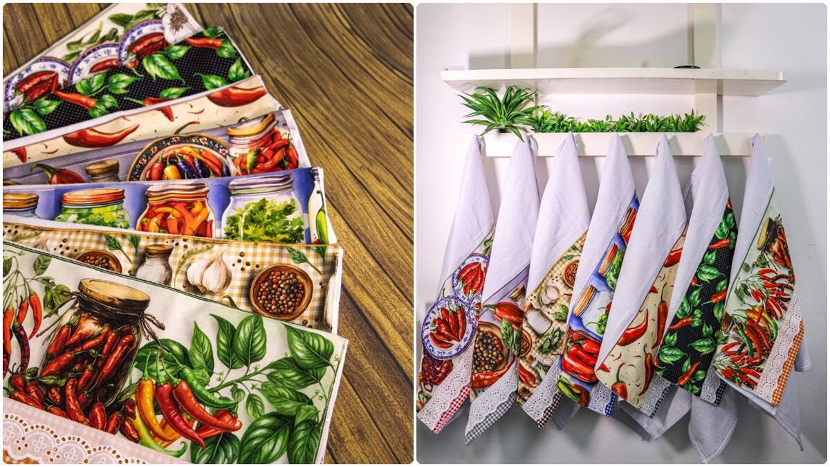 Panos de Copa em Patchwork Pimentas: Crie Peças Lindas!