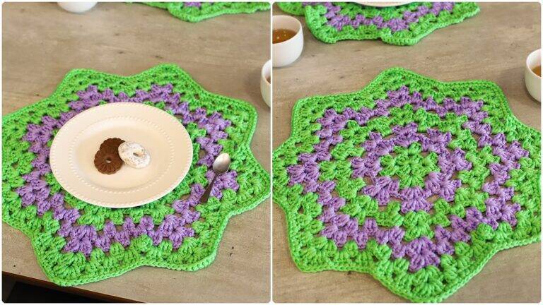 Sousplat de Crochê Moderno: Cores Vibrantes para Decorar!