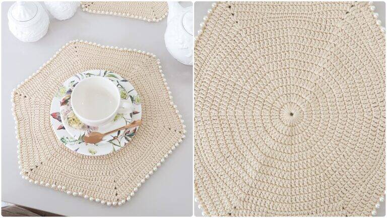 Sousplat de Crochê Porcelana: Sofistique a Sua Mesa!