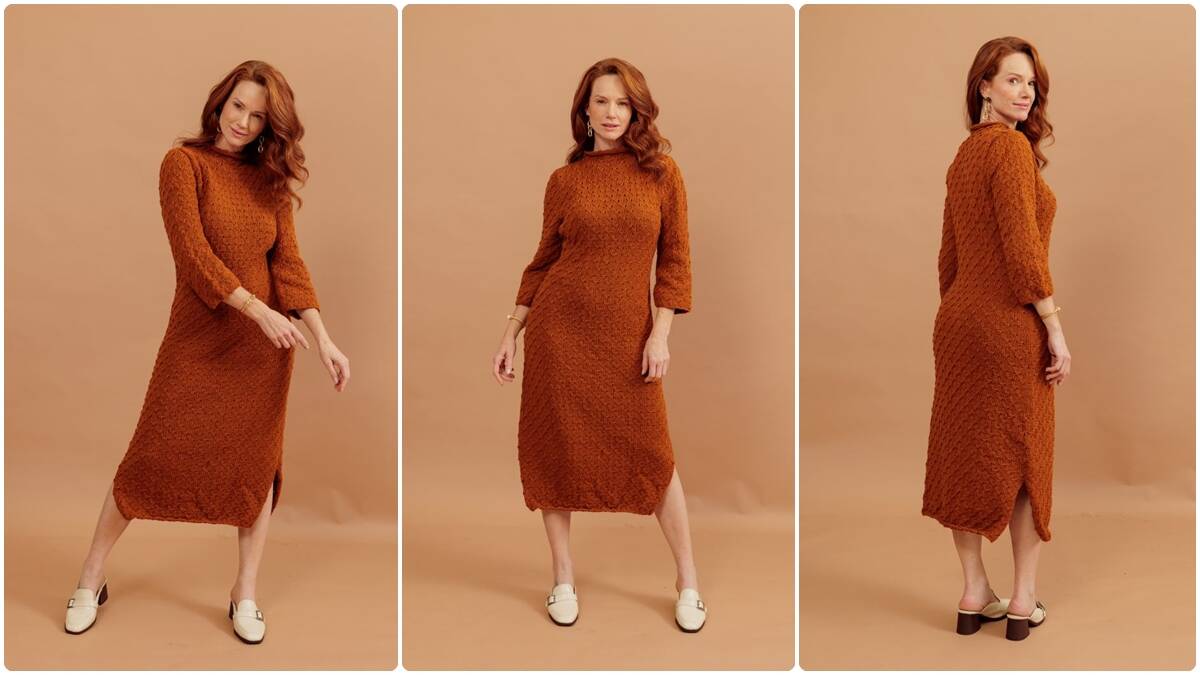 Vestido de Tricô Harmony: Crie um Peça Elegante e Linda!