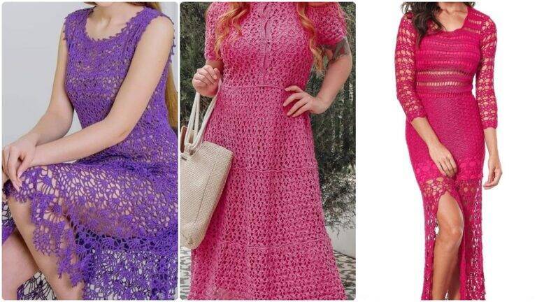 Vestidos de Crochê com Padrões Lindos: A Moda Feita à Mão!
