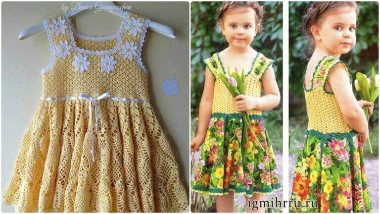 Vestidos de Crochê Infantil com Gráficos: Conheça Peças Lindas!