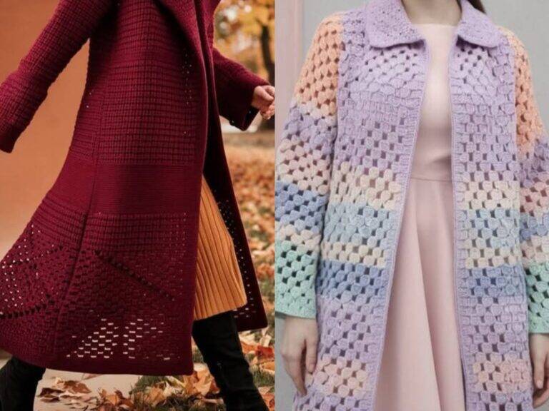 Transforme Seu Guarda-Roupa com Cardigãs e Casacos de Crochê Feitos à Mão