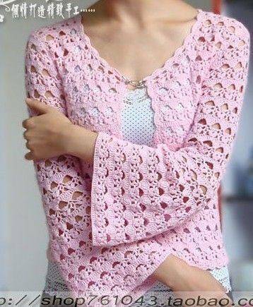 blusas de crochê