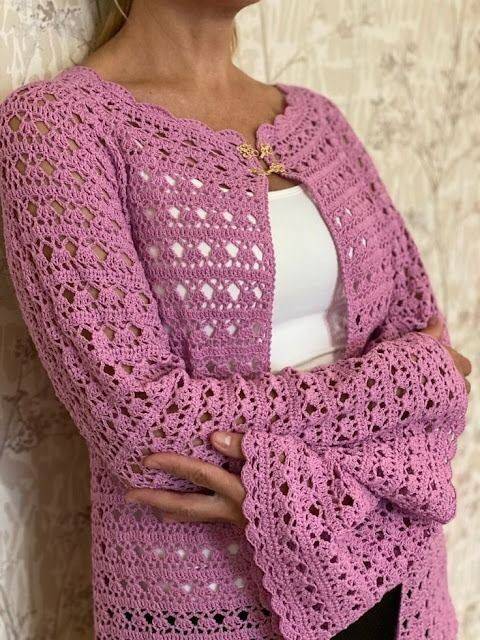 blusas de crochê