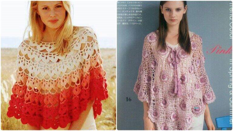 Ponchos de Crochê: Elegância Artesanal Que Abraça com Estilo!