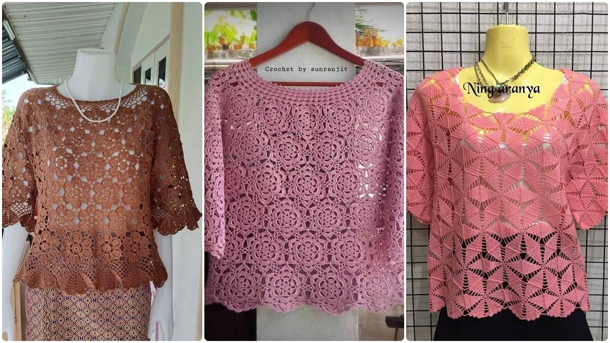 Blusas de Crochê com Motivos: Arte, Charme e Inspiração!